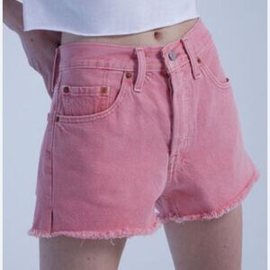 Levi's Pink 501 Original Denim Shorts size 30